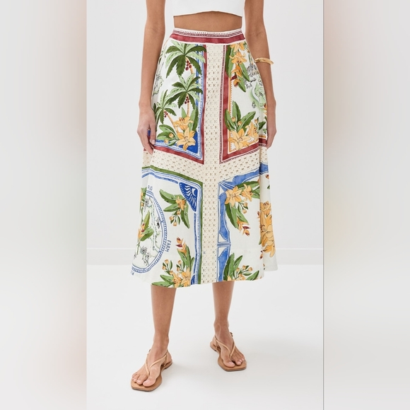 FARM RioTropical Midi Skirt NWT Sz XS - Picture 7 of 7